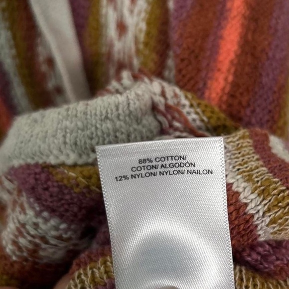 Lucky Brand Cropped sweater Striped Baja boho hoodie - Picture 3 of 5